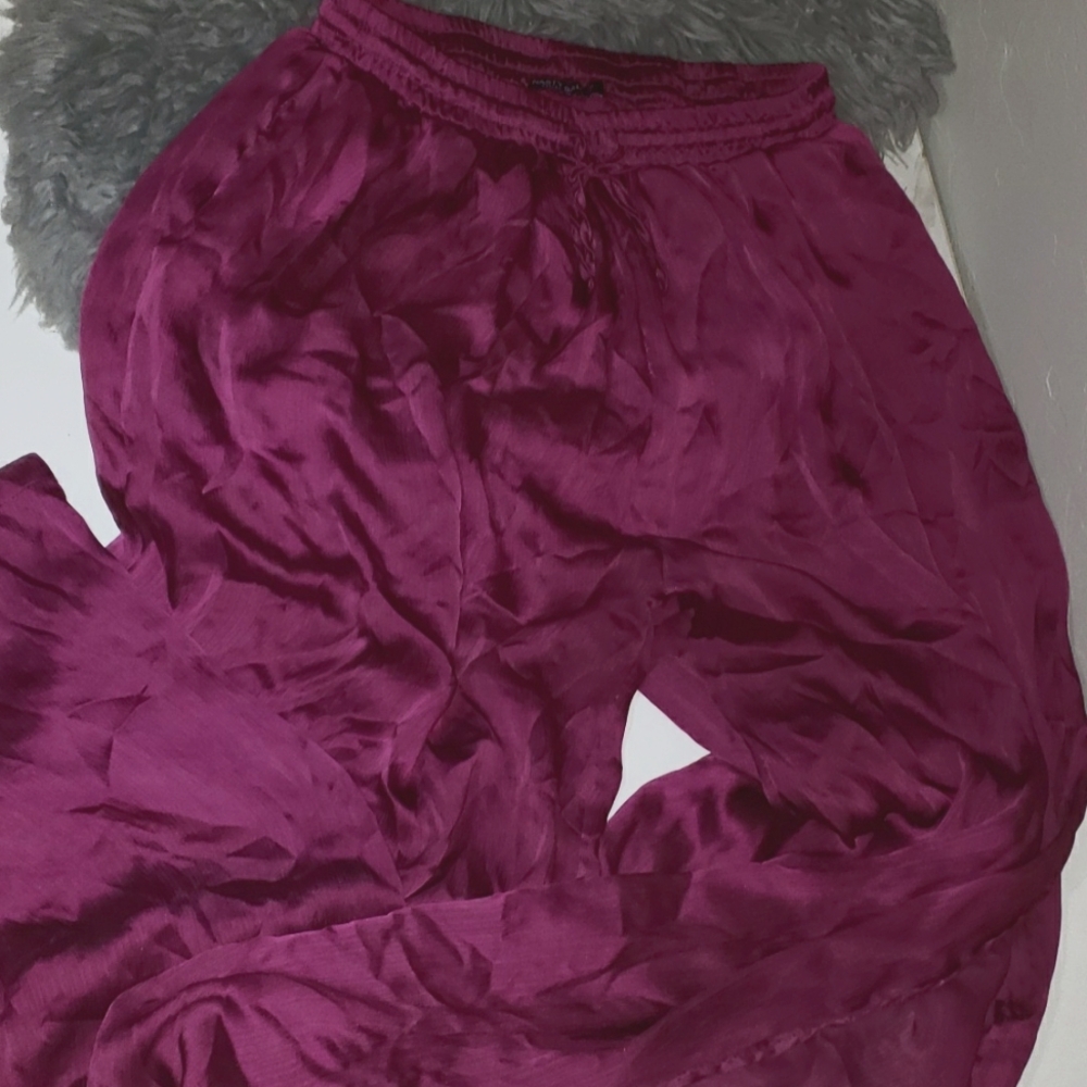 Nasty Gal Sexy Lounge Pajama Sleep  Jeannie Pants Jeanie Genie purple pink sz 8